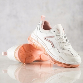 Goodin Zapatillas de cuero blanco 2