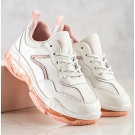 Goodin Zapatillas de cuero blanco 3