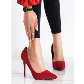Diamantique Tacones de gamuza sexy rojo 2