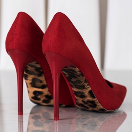 Diamantique Tacones de gamuza sexy rojo 1