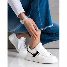 SHELOVET Zapatos deportivos blancos casuales 2