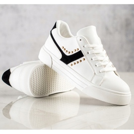 SHELOVET Zapatos deportivos blancos casuales 4