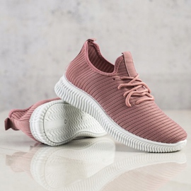 SHELOVET Zapatillas cómodas sin cordones rosado 3