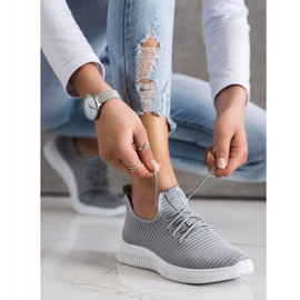 SHELOVET Zapatillas cómodas sin cordones gris 2 SHELOVET Zapatillas cómodas sin cordones gris 2