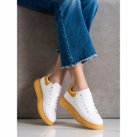 SHELOVET Zapatillas en la plataforma amarilla blanco amarillo 3