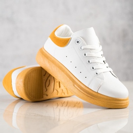SHELOVET Zapatillas en la plataforma amarilla blanco amarillo 4