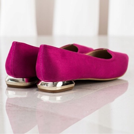 Filippo Zapatos de salón con tacón decorativo rosado 1
