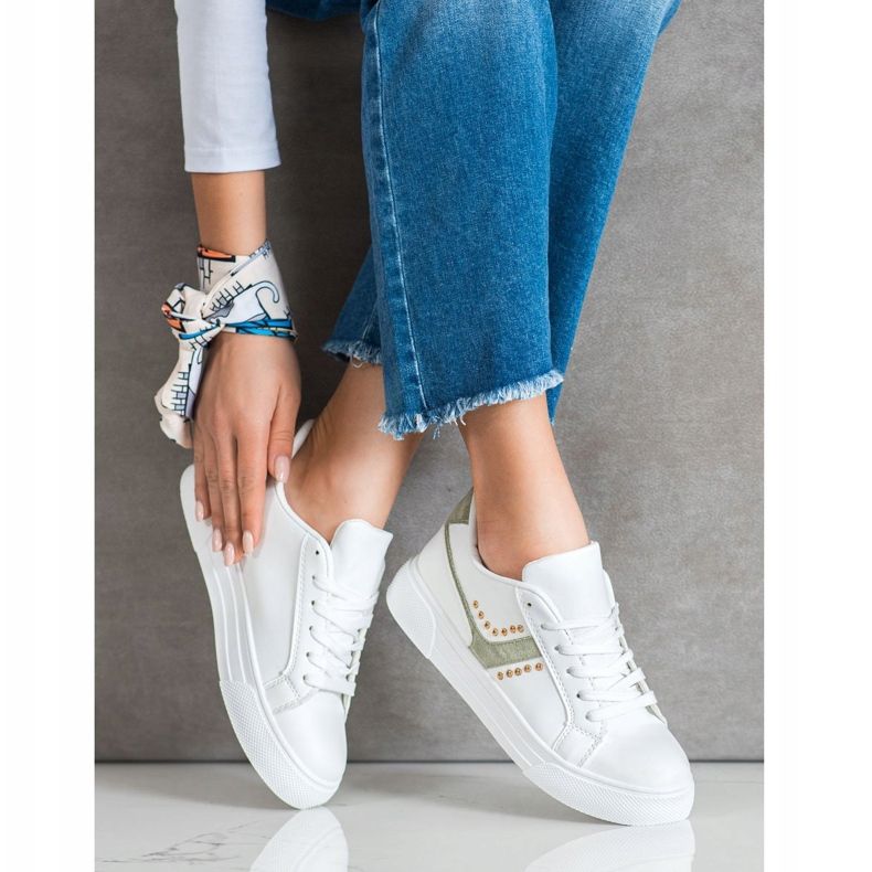 SHELOVET Zapatos deportivos blancos casuales 1