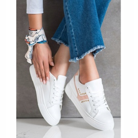 SHELOVET Zapatos deportivos blancos casuales 2