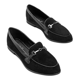 Mocasines negros en ante ecológico de Juliette 1 Mocasines negros en ante ecológico de Juliette 1