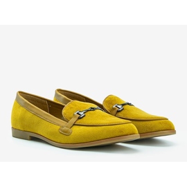 Mocasines mostaza de ante ecológico Juliette amarillo 2