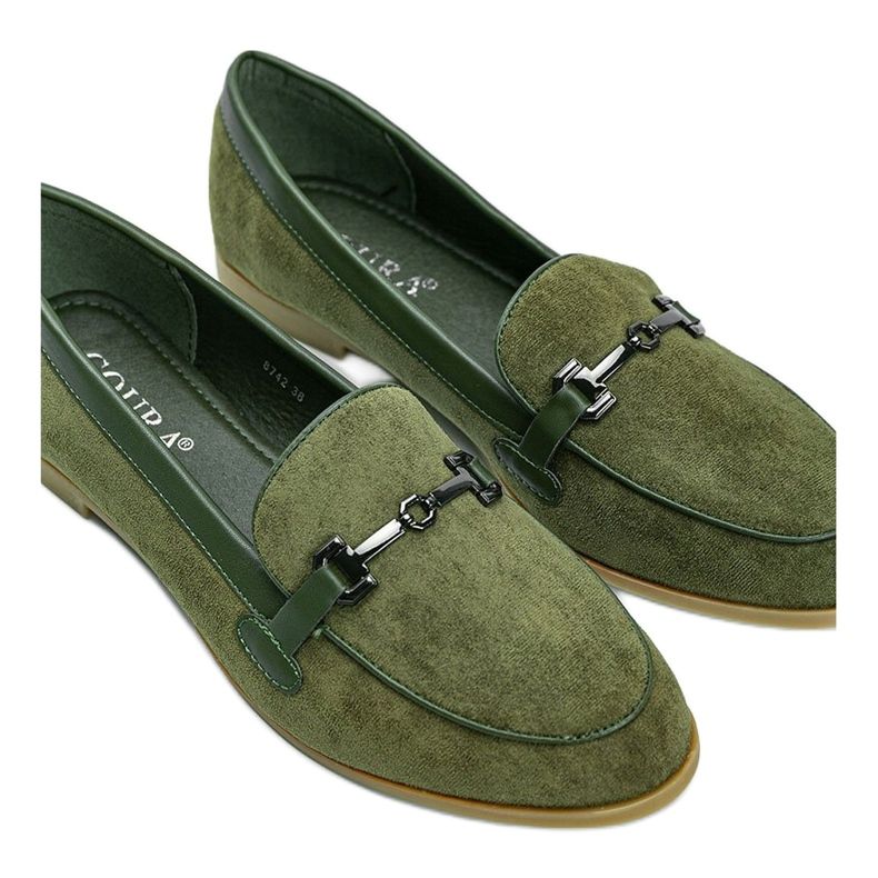 Mocasines Juliette de ante ecológico verde 1