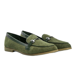 Mocasines Juliette de ante ecológico verde 2