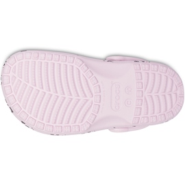 Crocs para niños Classic Panda Print Zueco rosa claro 206999 6GD rosado 3