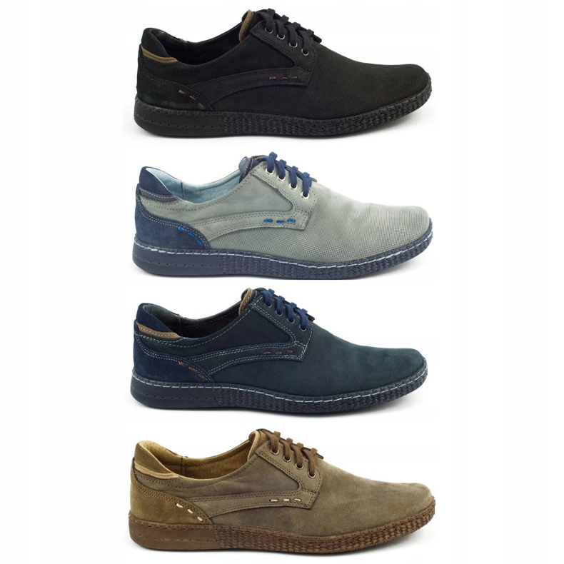 KOMODO Zapatos casual hombre 848 negro marrón 1