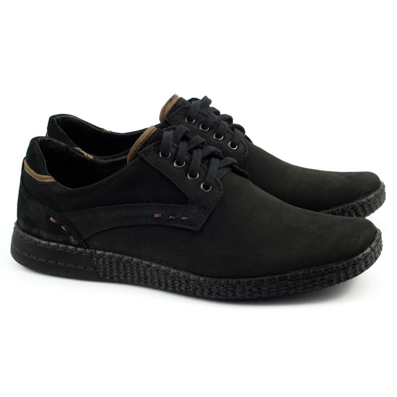 KOMODO Zapatos casual hombre 848 negro marrón 3