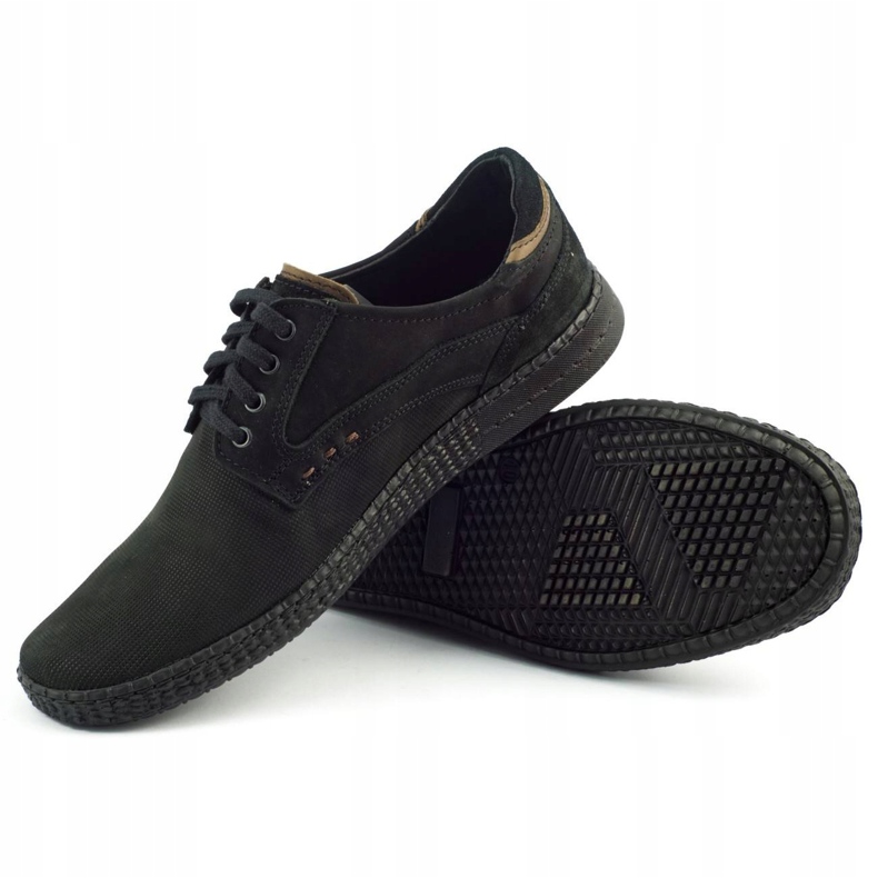 KOMODO Zapatos casual hombre 848 negro marrón 4