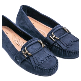 Mocasines de ante ecológico azul marino de Maia 1