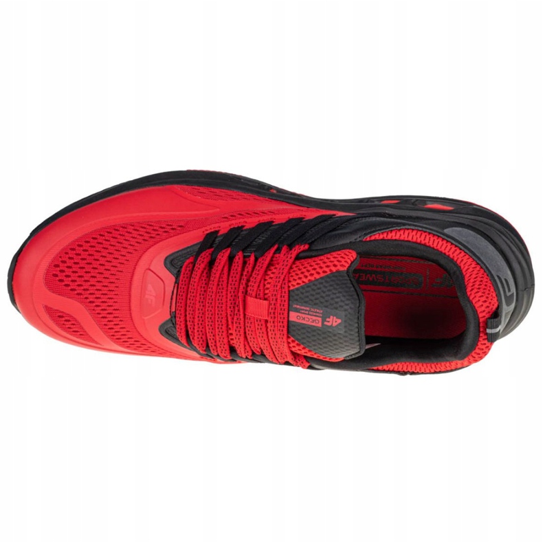 Zapatos 4F Gecko M D4L21-OBMS102 62S para hombre negro rojo 2