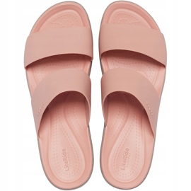 Pantuflas Crocs para Mujer Brooklyn Mid Wedge Pink-Beige 206219 6RL rosado 1