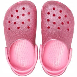 Zueco Crocs Classic Glitter para niños rosa 205441669 1
