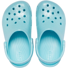 Zueco Crocs Classic Glitter para niños azul 205441 4O9 1
