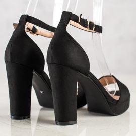 Weide Sandalias negras en una barra negro 1 Weide Sandalias negras en una barra negro 1