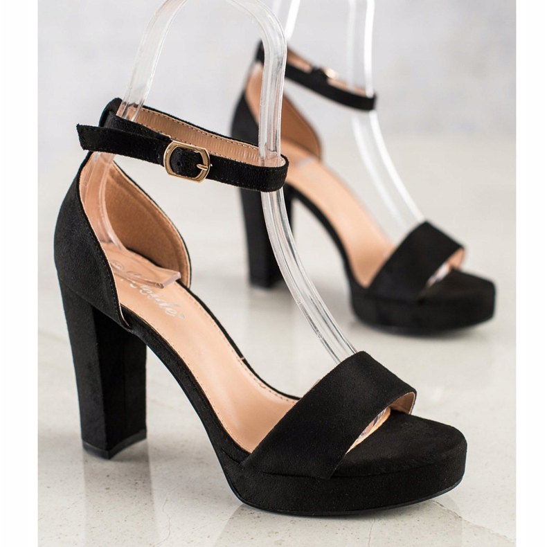 Weide Sandalias negras en una barra negro 2 Weide Sandalias negras en una barra negro 2