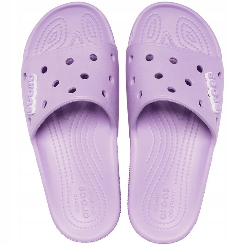 Pantuflas Crocs Classic Slide de mujer violeta 206121 5PR púrpura 1