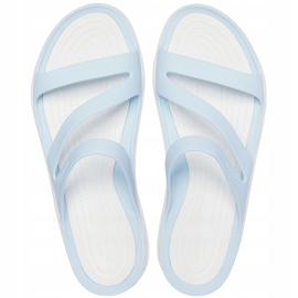 Pantuflas Crocs Mujer Swiftwater azul-blanco 203998 4JQ 1