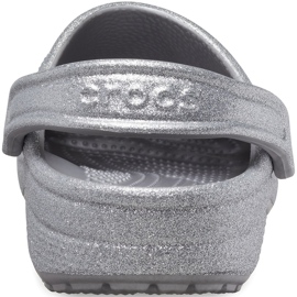 Zueco clásico con purpurina Silver Crocs para mujer 205942040 plata 2