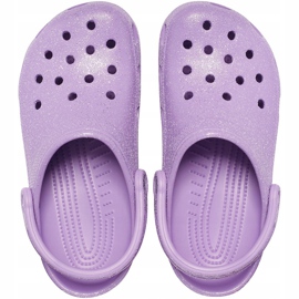 Zueco Crocs Classic Glitter Violet para mujer 205942 5PR púrpura 1