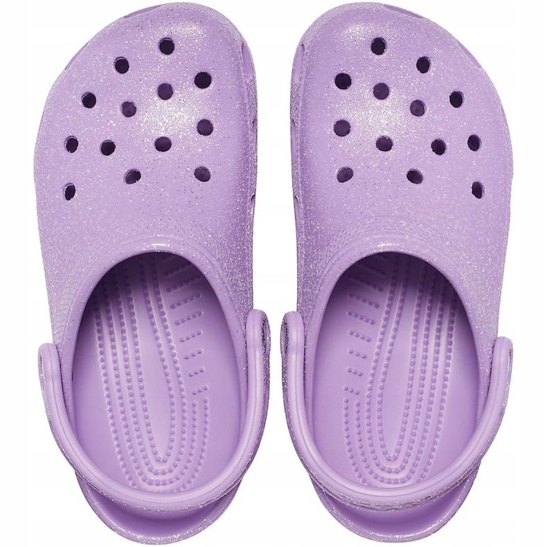 Zueco Crocs Classic Glitter Violet para mujer 205942 5PR púrpura 1