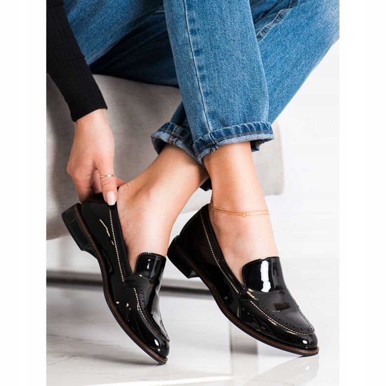 Mocasines lacados Sergio Leone negro 1