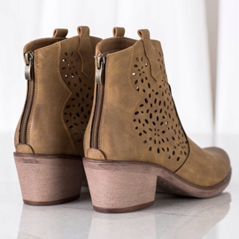 Sergio Leone Botas de primavera caladas marrón 2