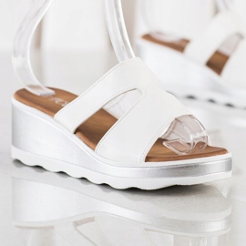 Weide Sandalias de cuña blanco 2