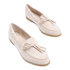 Mocasines beige de gamuza ecológica Kierra 1