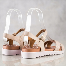Weide Sandalias beige con cuero ecológico 5