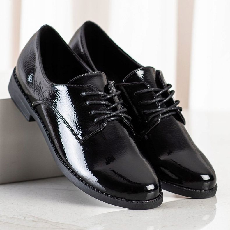 SHELOVET Zapatos clásicos con cordones negro 1 SHELOVET Zapatos clásicos con cordones negro 1