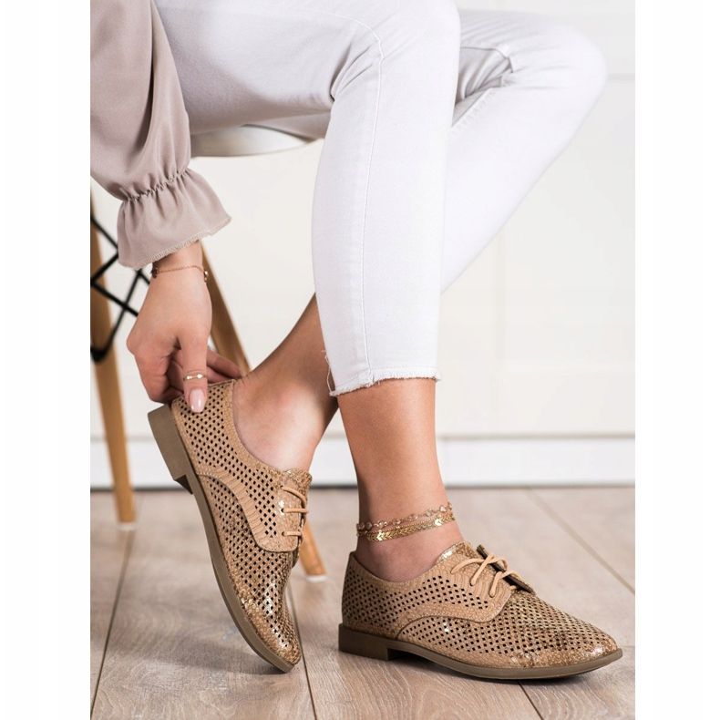 SHELOVET Zapatos calados para primavera marrón multicolor 1 SHELOVET Zapatos calados para primavera marrón multicolor 1