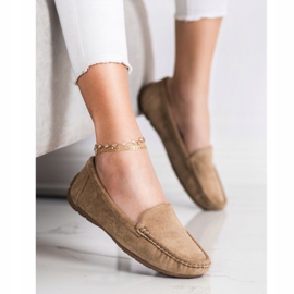 SHELOVET Mocasines beige con ante 1