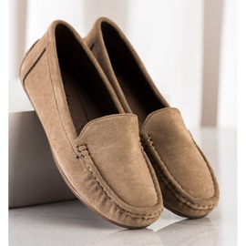 SHELOVET Mocasines beige con ante 3