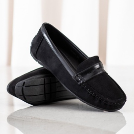 SHELOVET Mocasines negros cómodos 2