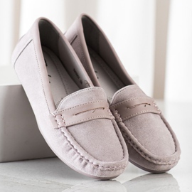 SHELOVET Mocasines grises cómodos 2
