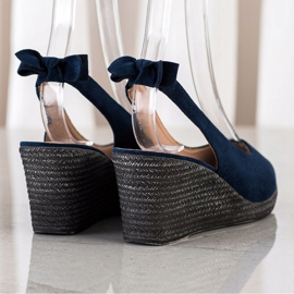 Sandalias sin cordones en la cuña VINCEZA azul marino azul 2