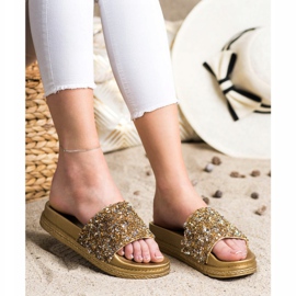 Seastar Zapatillas de moda en la plataforma dorado 1