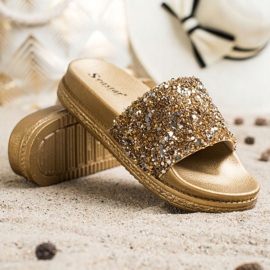 Seastar Zapatillas de moda en la plataforma dorado 4