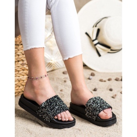 Seastar Zapatillas de moda en Paltform negro plata 1 Seastar Zapatillas de moda en Paltform negro plata 1