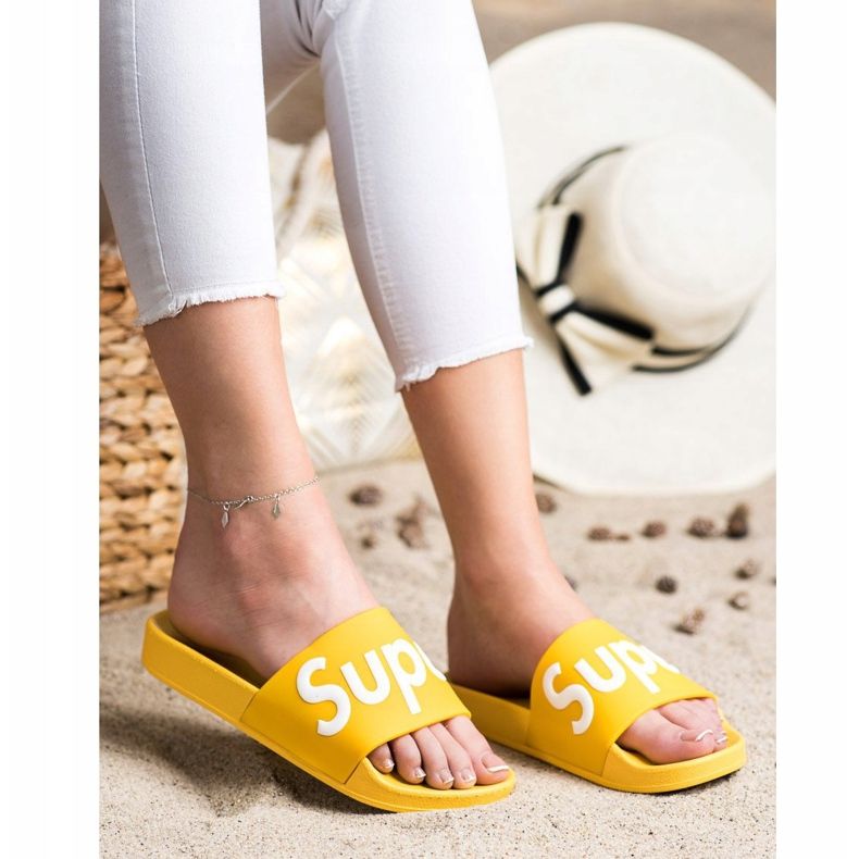 Seastar Zapatillas de goma super blanco amarillo 2