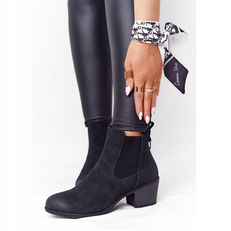 PJ1 Botas de abrigo negras para mujer Jodhpur Heel Trinity negro 2 PJ1 Botas de abrigo negras para mujer Jodhpur Heel Trinity negro 2